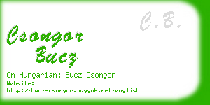 csongor bucz business card
